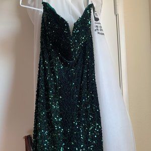 Emerald Sequin Prom Dress